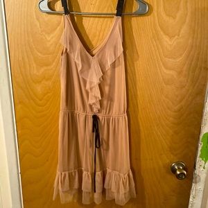 Blush colored, vintage style dress.